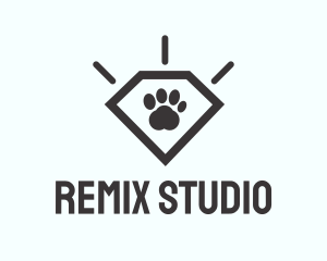 Pet Paw Gem logo design