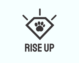 Pet Paw Gem logo design