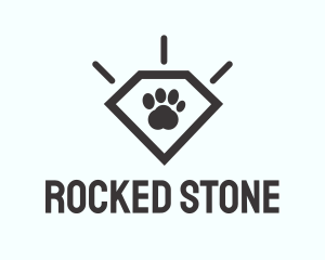 Pet Paw Gem logo design