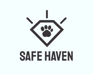 Pet Paw Gem logo design