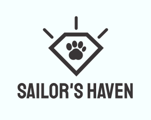 Pet Paw Gem logo design