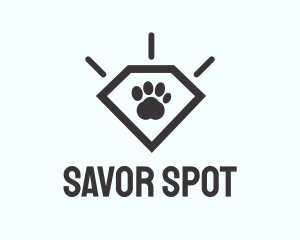 Pet Paw Gem logo design