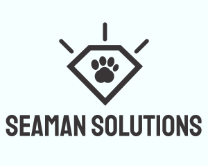 Pet Paw Gem logo design