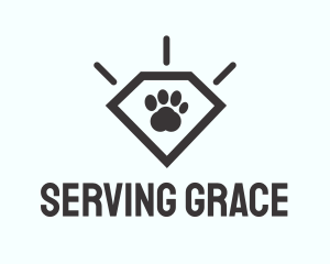 Pet Paw Gem logo design