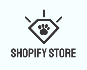 Pet Paw Gem logo design