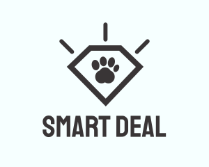 Pet Paw Gem logo design