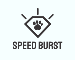 Pet Paw Gem logo design