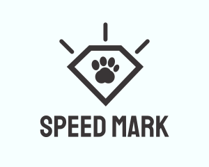 Pet Paw Gem logo design