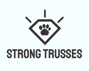 Pet Paw Gem logo design