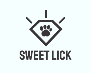 Pet Paw Gem logo design