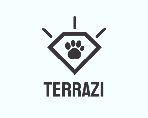 Pet Paw Gem logo design