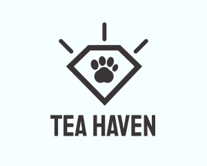 Pet Paw Gem logo design