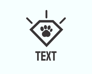 Pet Paw Gem logo design