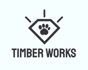 Pet Paw Gem logo design