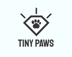 Pet Paw Gem logo design