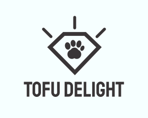 Pet Paw Gem logo design