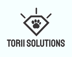 Pet Paw Gem logo design