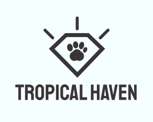 Pet Paw Gem logo design