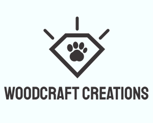 Pet Paw Gem logo design