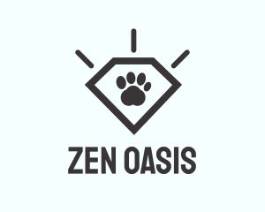 Pet Paw Gem logo design