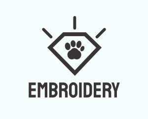 Pet Paw Gem logo design