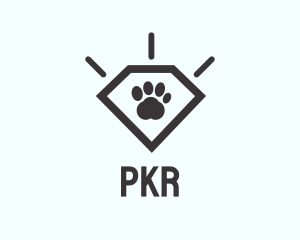 Pet Paw Gem logo design