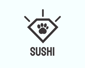 Pet Paw Gem logo design