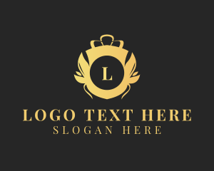 Letter - Royal Wreath Shield logo design