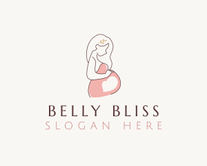 Pregnant - Woman Maternity Motherhood logo design