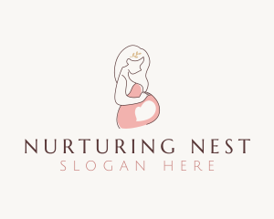 Woman Maternity Motherhood logo design