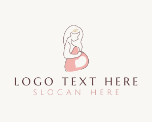Pregnant - Woman Maternity Motherhood logo design