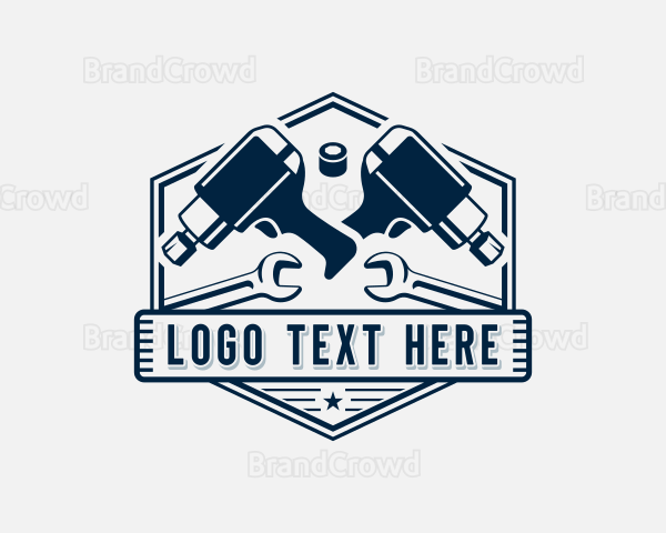 Industrial Auto Repair Mechanic Logo