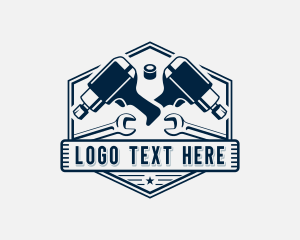 Impact Wrench - Industrial Auto Mechanic logo design