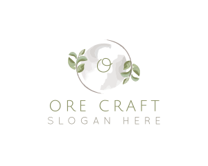 Organic Leaves Watercolor logo design