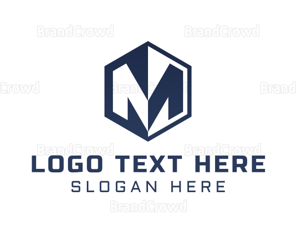 Startup Hexagon Letter M Logo