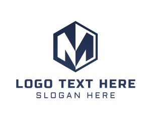 Financing - Startup Hexagon Letter M logo design