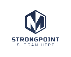 Initial - Startup Hexagon Letter M logo design