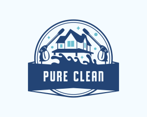 Pressure Wash Sanitation Cleaning logo design