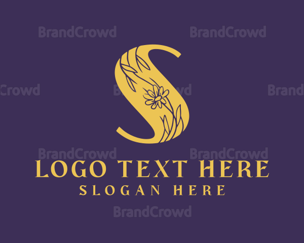 Floral Fashion Letter S Logo