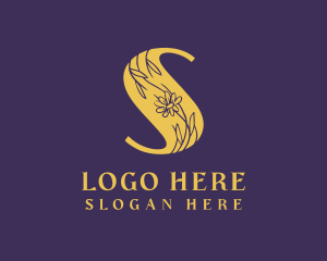  Floral Fashion Letter S Logo