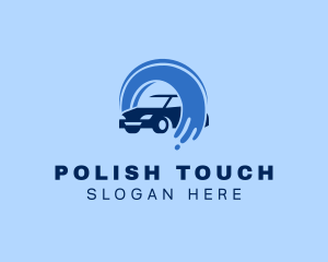 Polish - Car Water Wave Splash logo design
