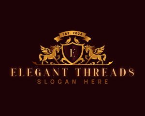 Luxury Pegasus Crest logo design