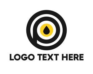 Oil Rig - Black & Yellow Drop logo design