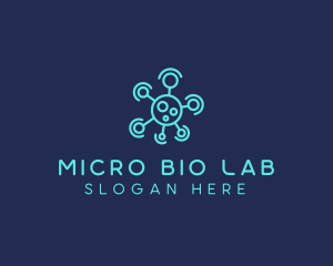 Microbiologist - Contagious Virus Bacteria logo design