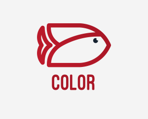 Pet Shop - Red Tulip Fish logo design