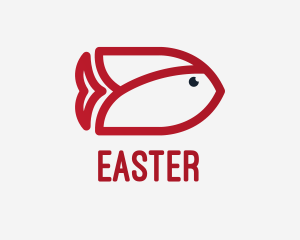 Marine - Red Tulip Fish logo design