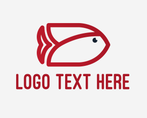 Salmon - Red Tulip Fish logo design