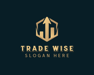 Trader - Arrow Graph Finance logo design