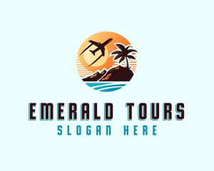 Sunset Island Tour logo design