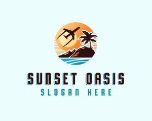 Sunset Island Tour logo design